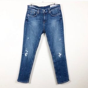 Rag & Bone Dre Capri Paint Splatter Jeans